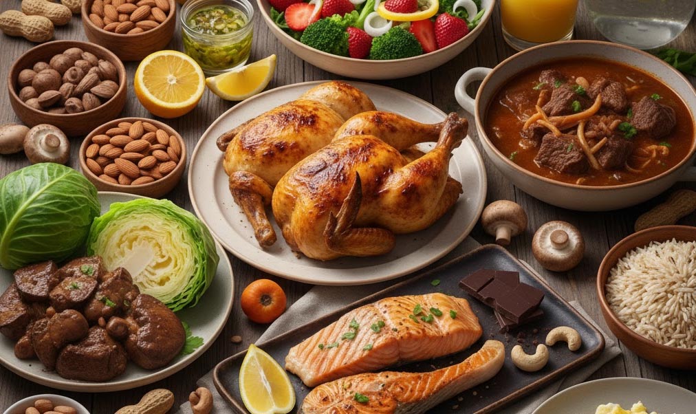 Toiduained, mis aitavad kaasa kollageeni sünteesile ja tootmisele. 