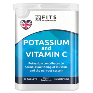 Toidulisand FITS Kaalium ja C-Vitamiin (200mg, 90 tabletti)